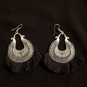 Black Tassel earrings